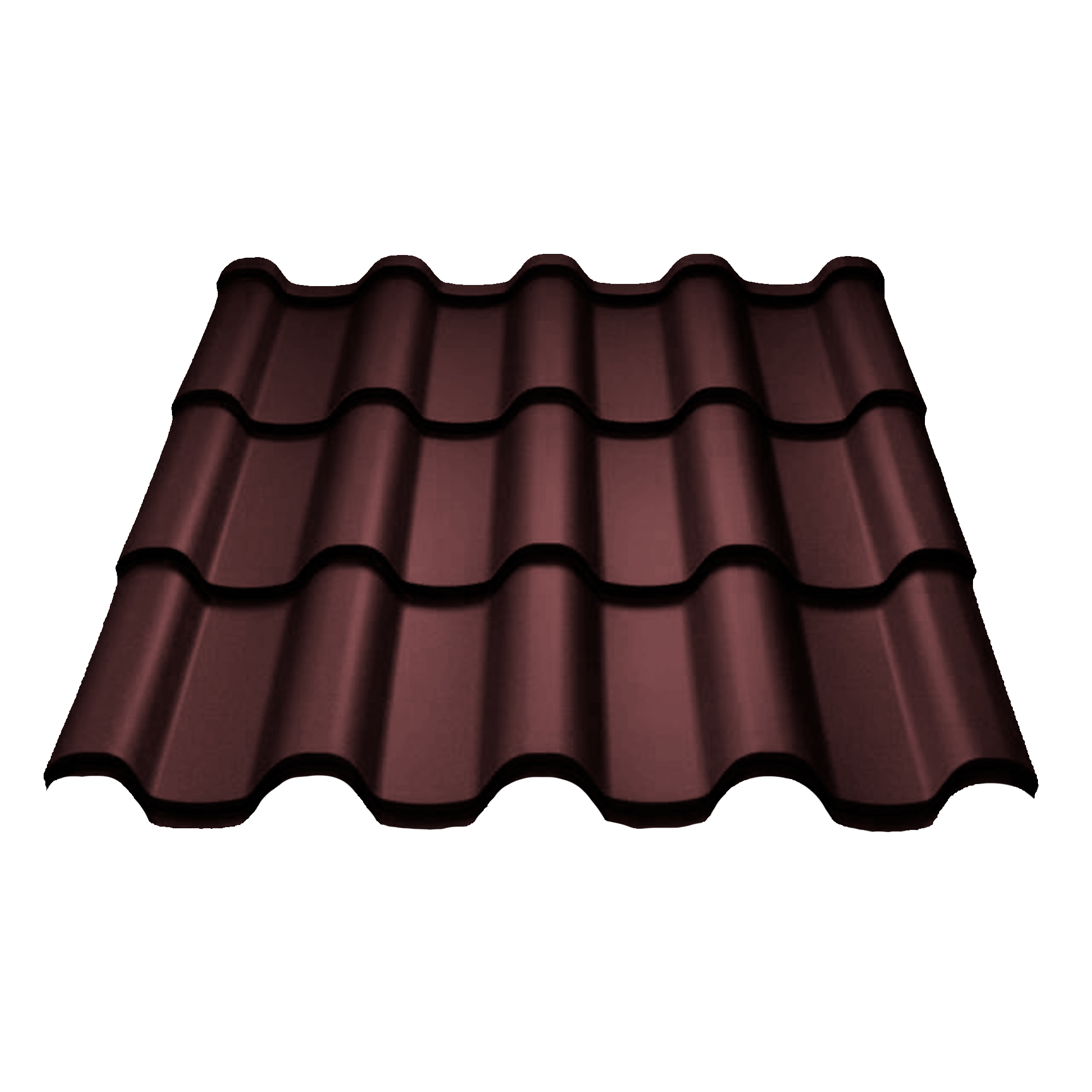 Металлочерепица Андалузия Шоколадно-коричневый 0,5 мм Королевский шелк Кровля Сервис