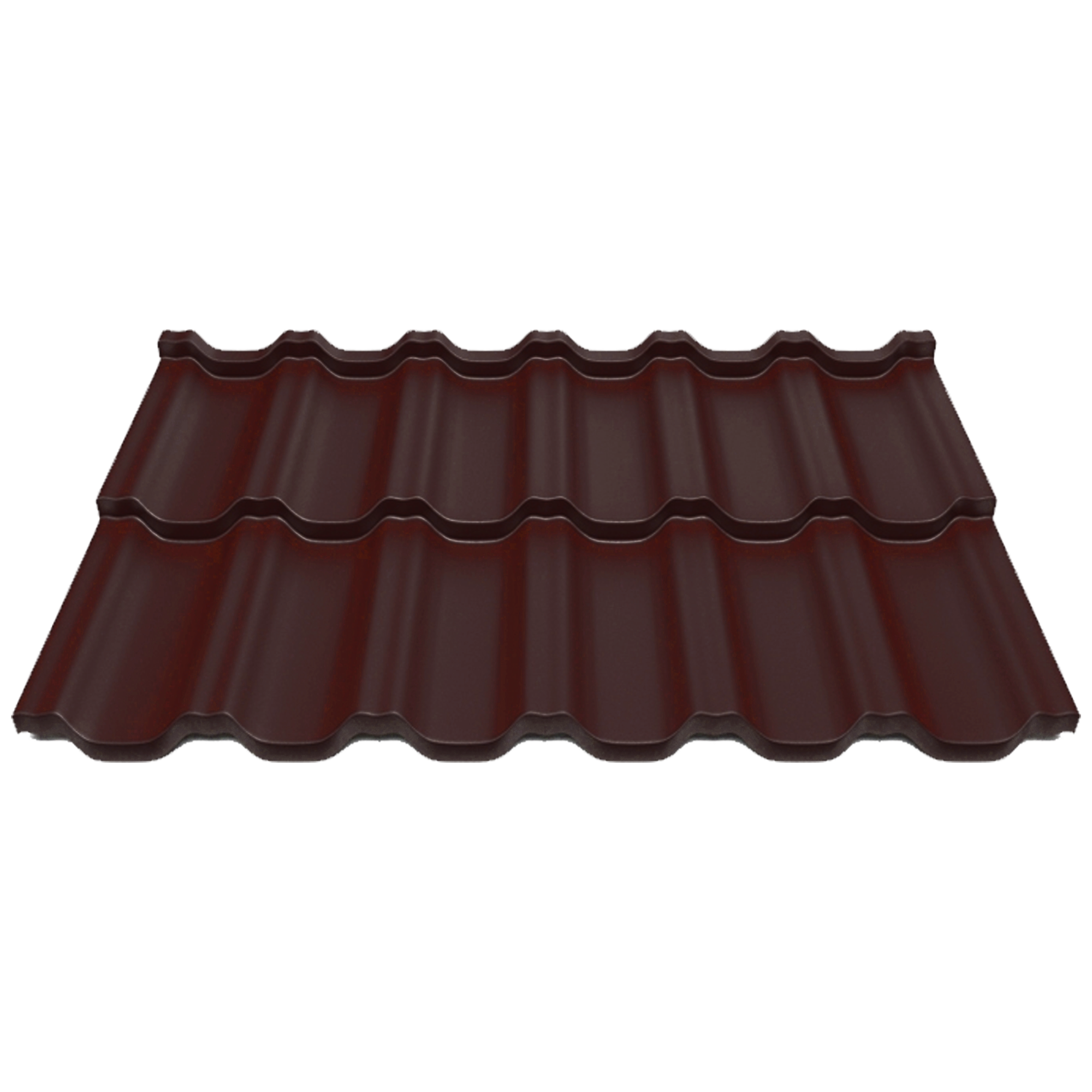 Металлочерепица Финнера Шоколадно-коричневый 0,5 мм Королевский шелк Кровля Сервис