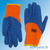 Перчатки акриловые с латексным обливом, утепленные, синие #1