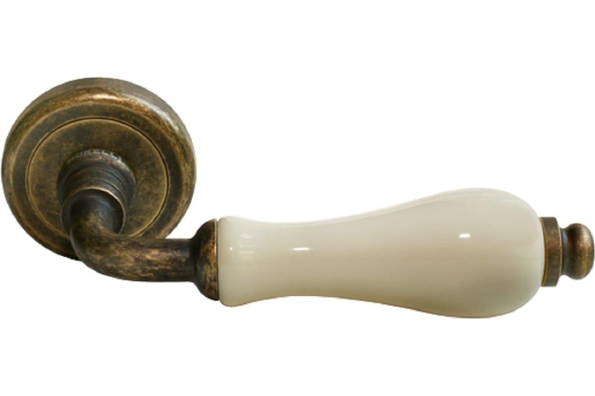 Ручка дверная CC-3 OBA/CHAMP, цвет - античная бронза/шампань, CERAMICA