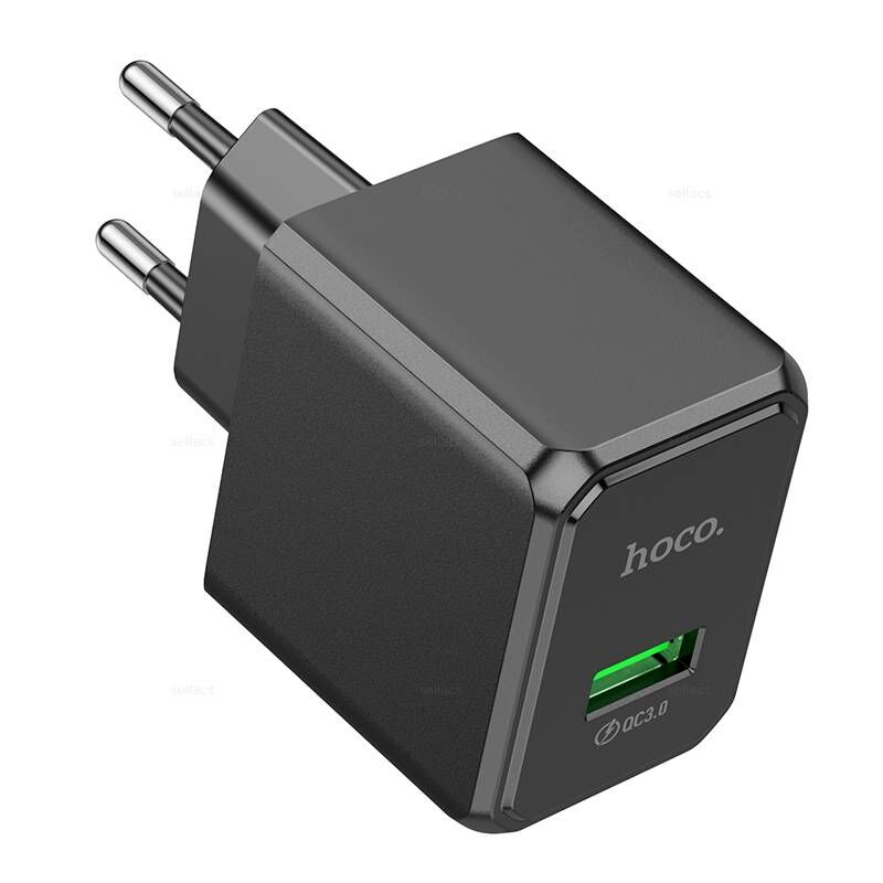 Адаптер постоянного тока Hoco CS12A, 1гн.USB 5В, 3,0А QC3.0, 18W, чёрный 2