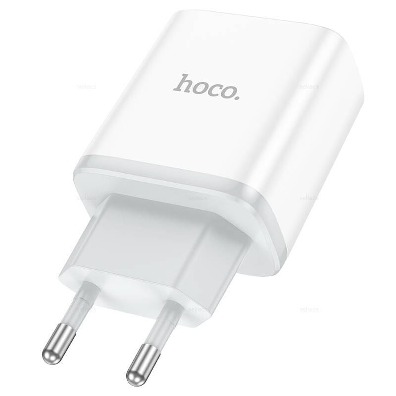 Адаптер постоянного тока Hoco C105A, 1хUSB + 1гн.Type-C 5В,3,1А, 20W QC3.0, белый 2