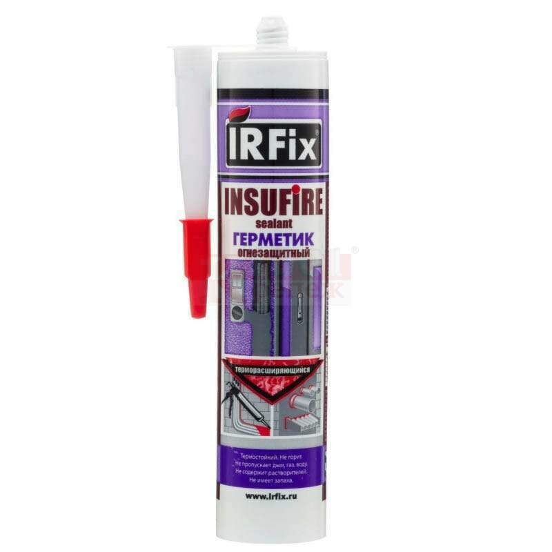 INSUFIRE Терморасширяющийся герметик IRFIX огнезащитный акрил серый, 310 мл