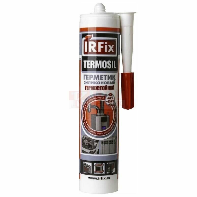 TERMOSIL Герметик IRFIX термостойкий силиконовый красный, 310 мл