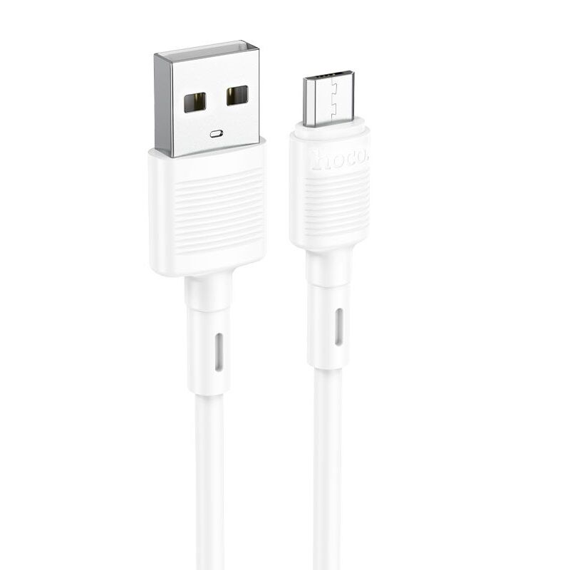 USB кабель для зарядки micro USB "Hoco" X83 2.4А, 1.0м, силикон, белый 2