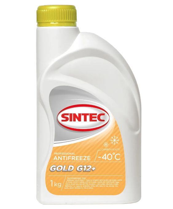 Охлаждающая жидкость 800525 Sintec GOLD антифриз желтый G12 -40 1кг 990557