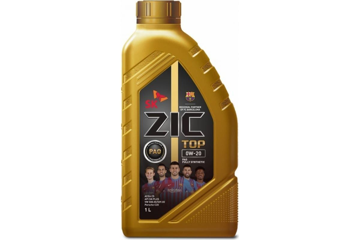 Моторное масло ZIC TOP 0W20 SN+ 1л C5 132679