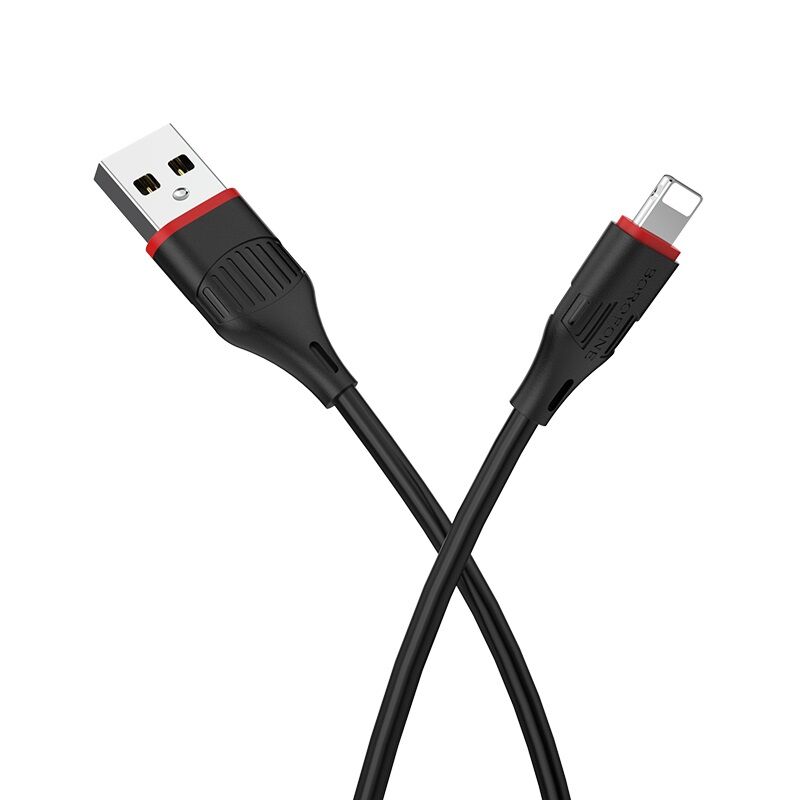 USB кабель 3в1 (Lightning, microUSB, Type-C) 1,0м, черный BX17 "Borofone" 2