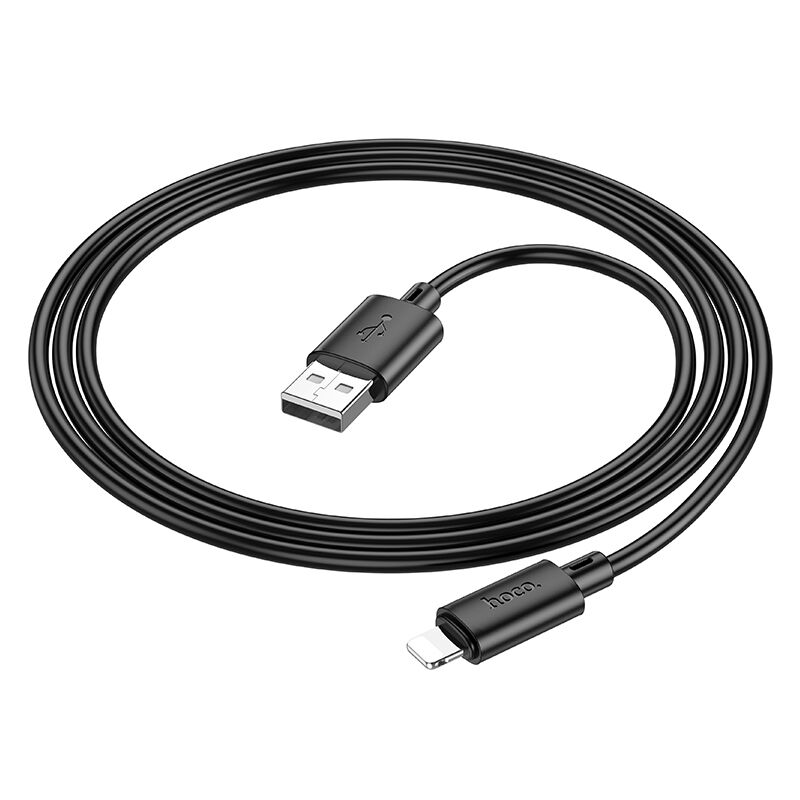 USB кабель шт.USB (A) - шт.Lightning 1,0м, 2,4А, черный X88 Hoco 4