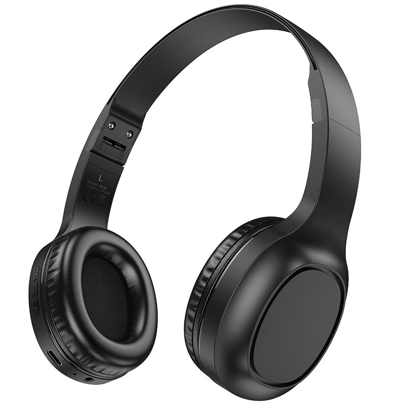 Наушники беспроводные с микрофоном Bluetooth 5.3, W46 Hoco, чёрный 1