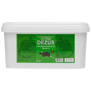 Dezus (Дезус) приманка от грызунов, крыс и мышей (парафинированные брикеты), 2 кг DEZUS