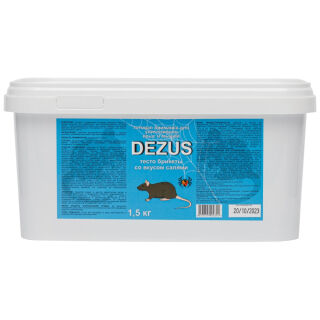Dezus (Дезус) приманка от грызунов, крыс и мышей (тесто-брикеты) (салями), 1,5 кг DEZUS