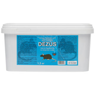 Dezus (Дезус) приманка от грызунов, крыс и мышей (тесто-брикеты) (сыр), 1,5 кг DEZUS