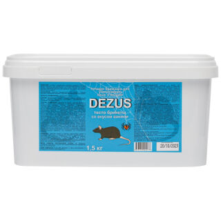 Dezus (Дезус) приманка от грызунов, крыс и мышей (тесто-брикеты) (ваниль), 1,5 кг DEZUS