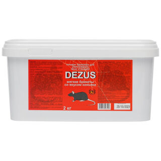 Dezus (Дезус) приманка от грызунов, крыс и мышей (мягкие брикеты) (коньяк), 2 кг DEZUS