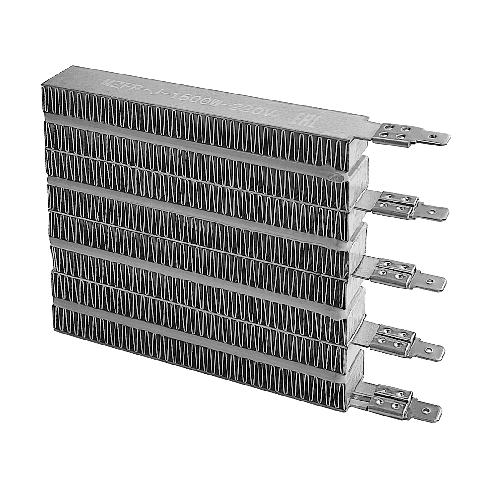 Позисторный нагреватель MZFR-J-1500W-220V мощность 2×750Вт, размеры 96x88x15