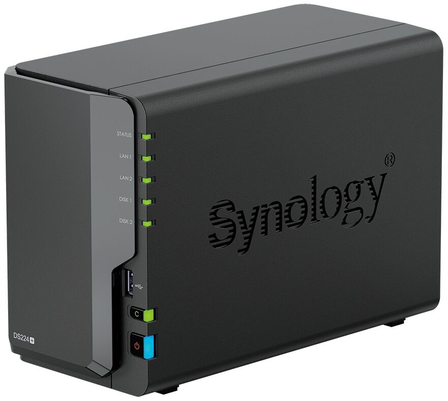 Сетевое хранилище Synology Synology DS224+ настольный 2.5",3.5" SATA III 32TB Basic,RAID 0,RAID 1,Synology Hybrid RAID 2