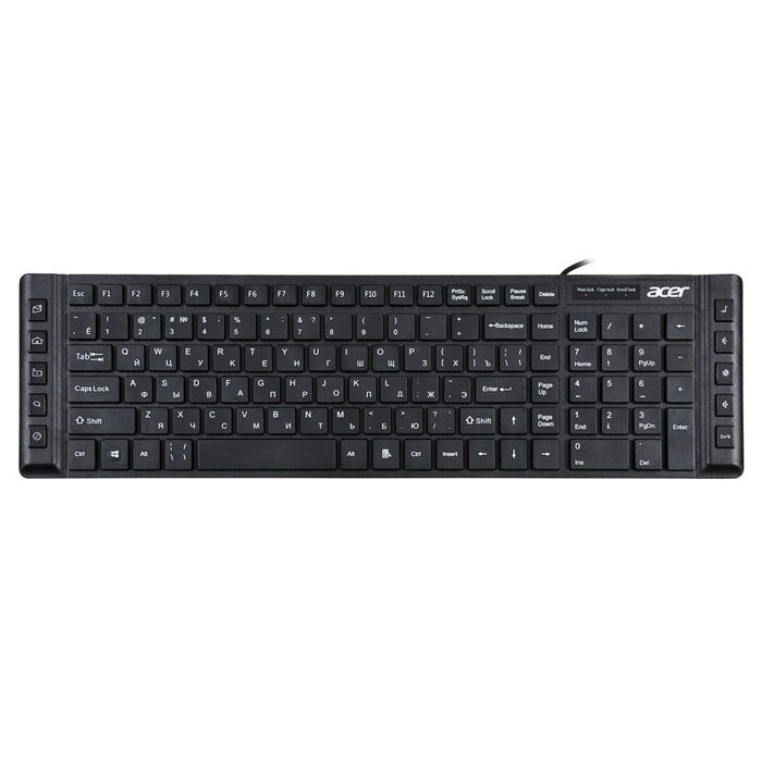 Клавиатура проводная Acer OKW010, USB Black
