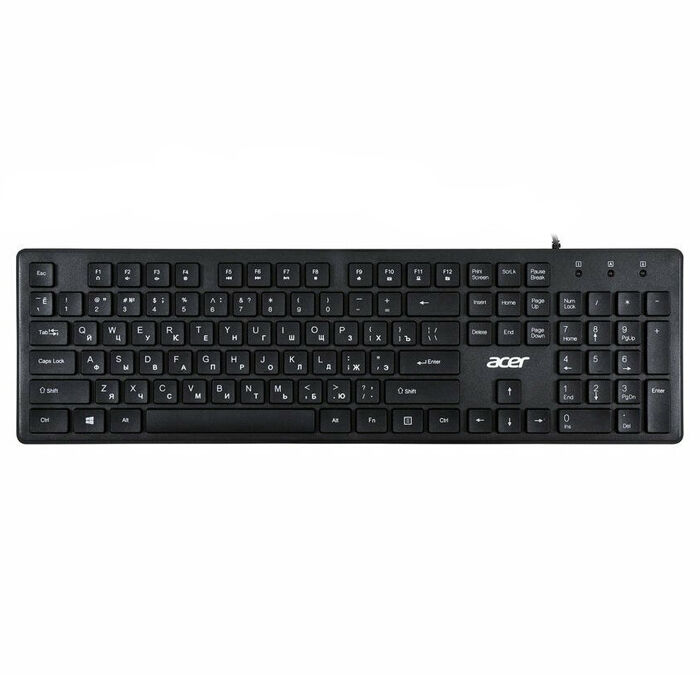 Клавиатура проводная Acer OKW020, USB Black