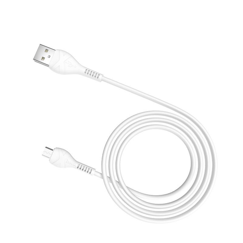 USB кабель для зарядки micro USB "Hoco" X37 силиконовый, белый 2,4A, 1м 5