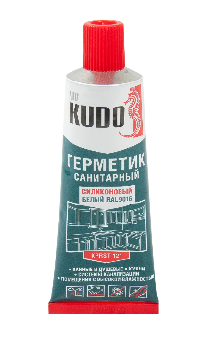 Герметик Kudo 85 мл силик. санитар. белый