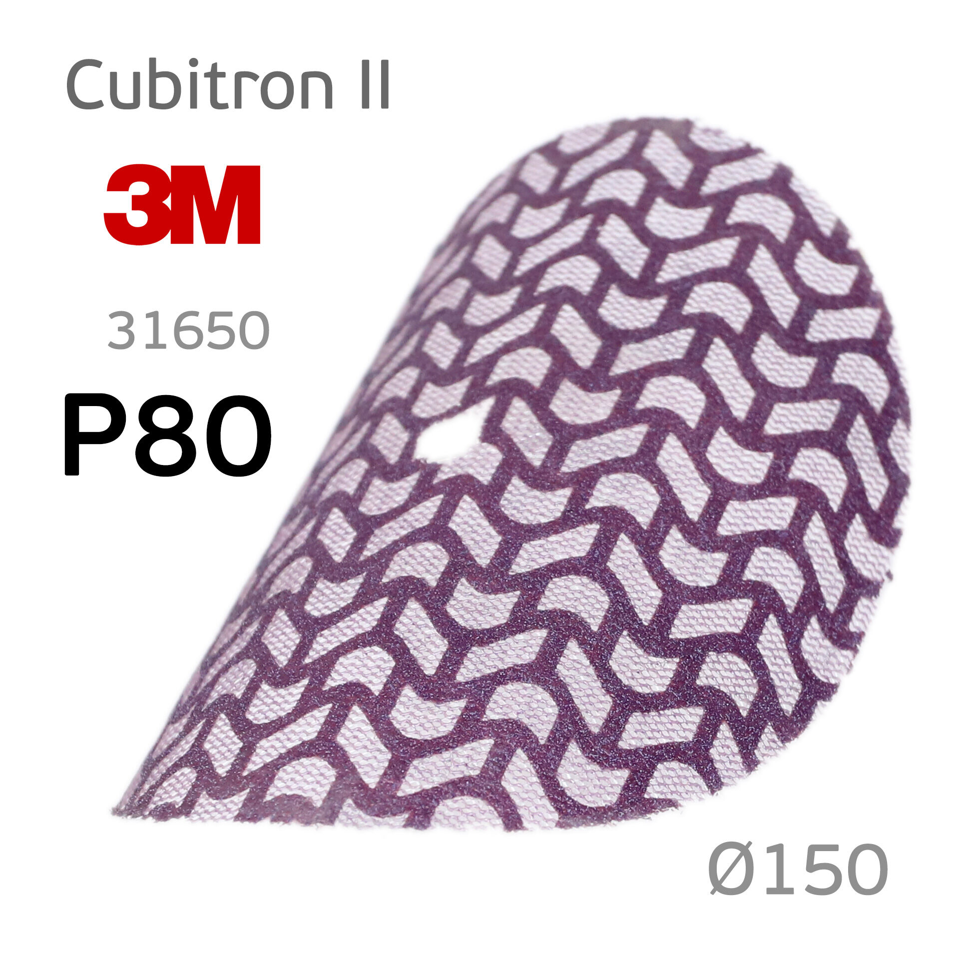 Круг сетчатый 3M (150мм; 80+) Cubitron II керамика на липучке (долговечный)