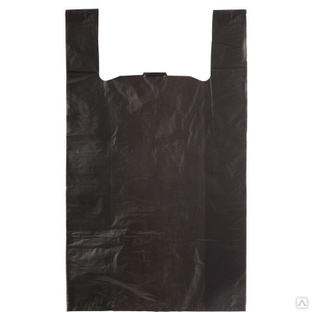 Пакет-майка ПНД черный 30х16х60 см 