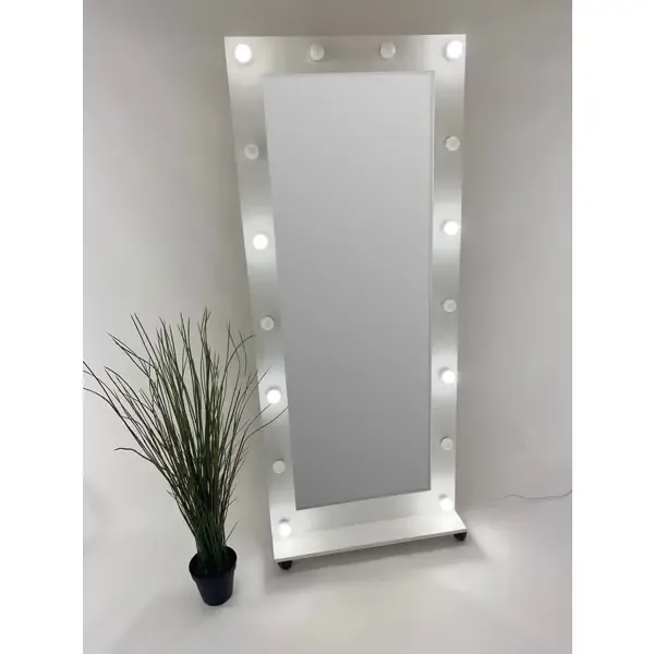 Гримерное зеркало с лампочками BeautyUp 182/75 на подставке