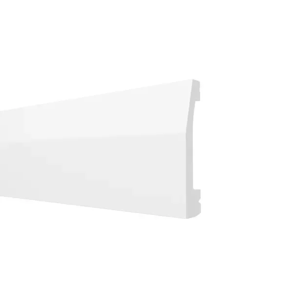 Плинтус напольный ударопрочный влагостойкий под покраску Decor-Dizayn DD125 1.5x200 см цвет белый