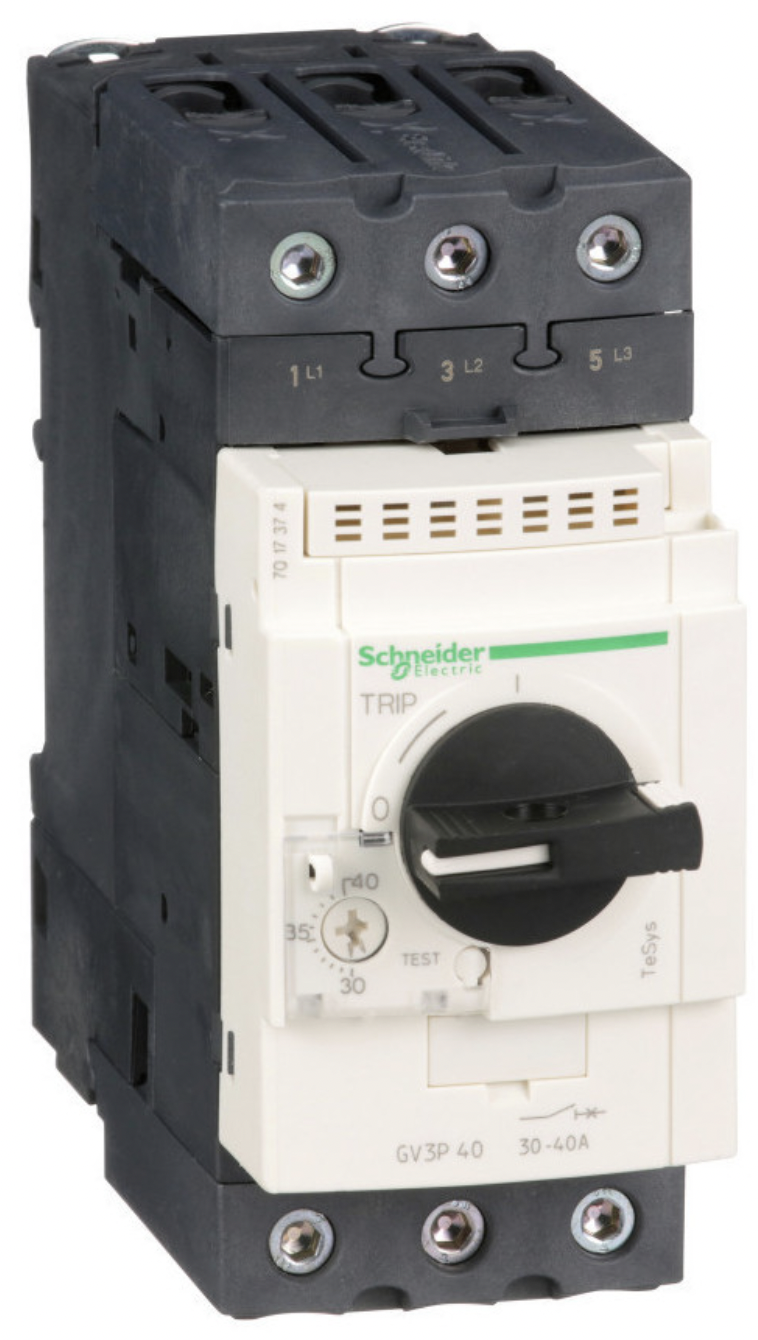 GV3P40 Силовой автомат для защиты двигателя Schneider Electric TeSys GV3 40А 3P, термомагнитный расцепитель