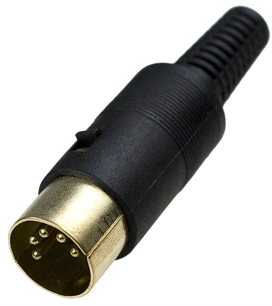 Штекер СШ-5 на кабель (пластмасса Gold)