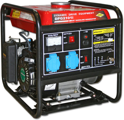 Генератор бензиновый инверторного типа DDE DPG2101i (1ф ном/макс. 2,4/2,6 кВт, топливный бак 9 л, ручной стартер, 28 кг)