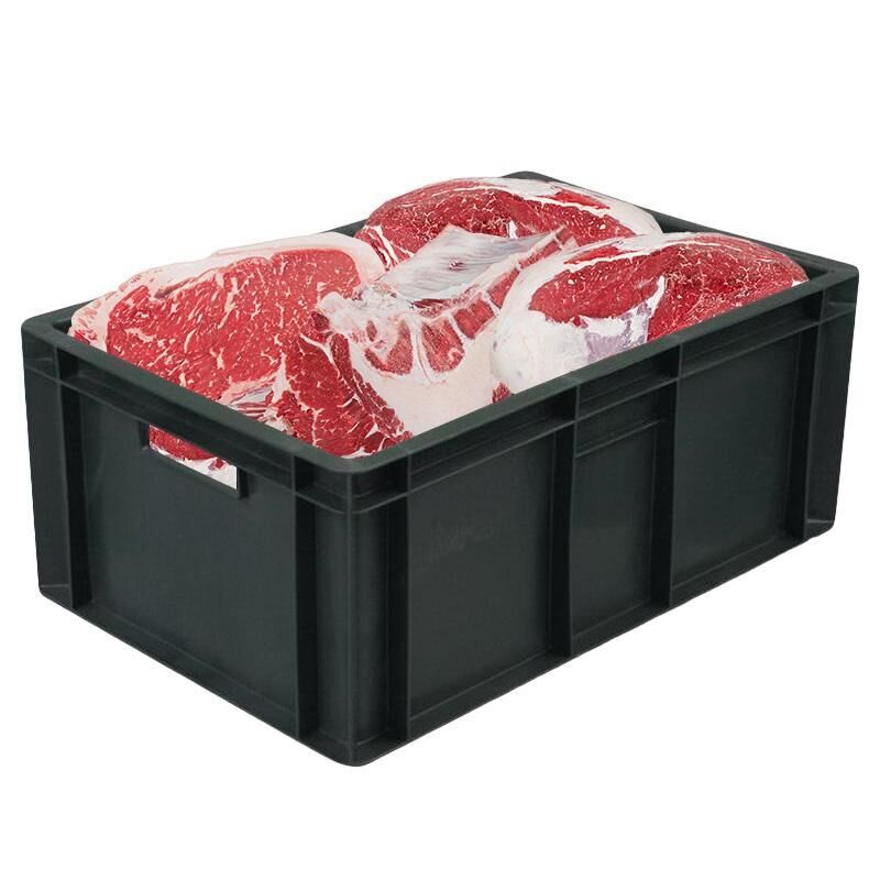 Ящик для мяса из ПНД 600x400x250 мм черный NoName