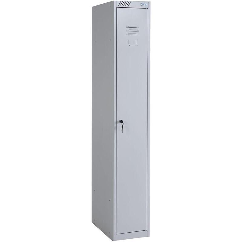 Шкаф для одежды металлический ШРС11-400 (серый, 400х500х1850 мм) NoName
