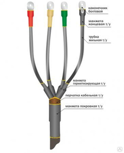 Концевая муфта для 3-х, 4-х, 5-ти жильных кабелей без брони 1ПКВ (Н) Тп-3х (16-25) без болтовых наконечников 