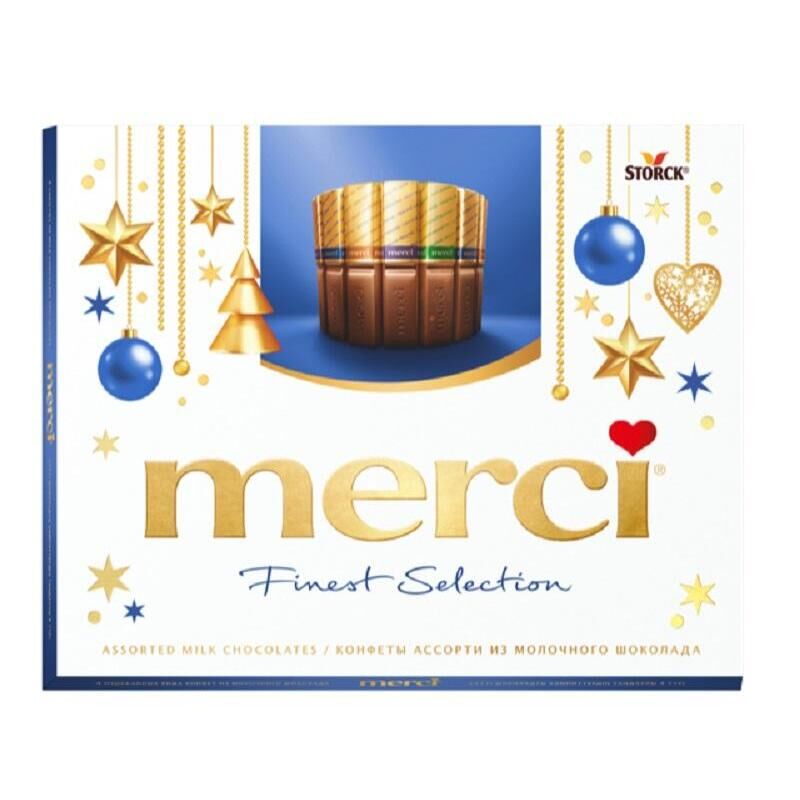 Шоколадные конфеты Merci ассорти молочный шоколад 250 г