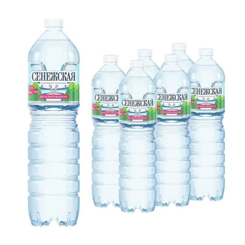 Вода питьевая Сенежская негазированная 1.5 л (6 штук в упаковке) ПЭТ