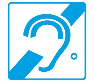 Тактильный знак ТЗ-СП-СЛ «Доступность для инвалидов по слуху»
