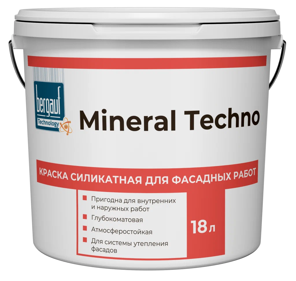 Силикатная краска Mineral Techno U база A, 18 л