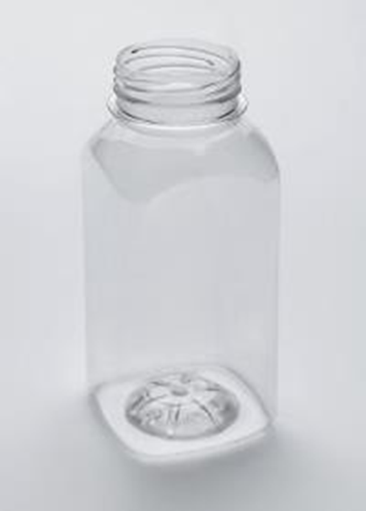 Бутылка пластиковая 0,25 л прозрачная Квадратная 21 г
