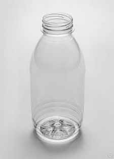 Бутылка пластиковая 0,45 л Круглая с нижними ребрами 21 г 