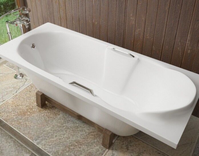 Ванна из мрамора Эстет Камелия 180x75 (Ванна в любом цвете RAL с блёстками)