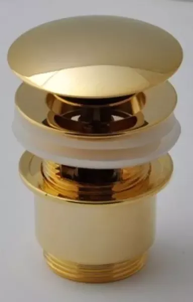 Донный клапан для раковины «Remer» 905CC2114DO с механизмом Клик-Клак золото