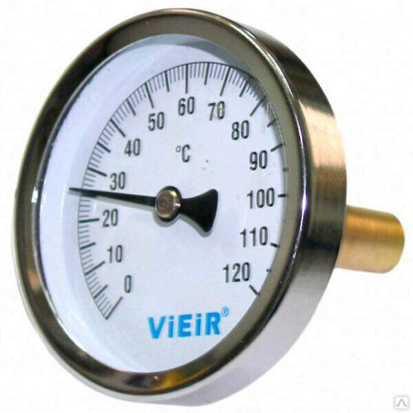 Термометр с гильзой 1/2 х 120"С "ViEiR"(100/1шт) арт. YL18
