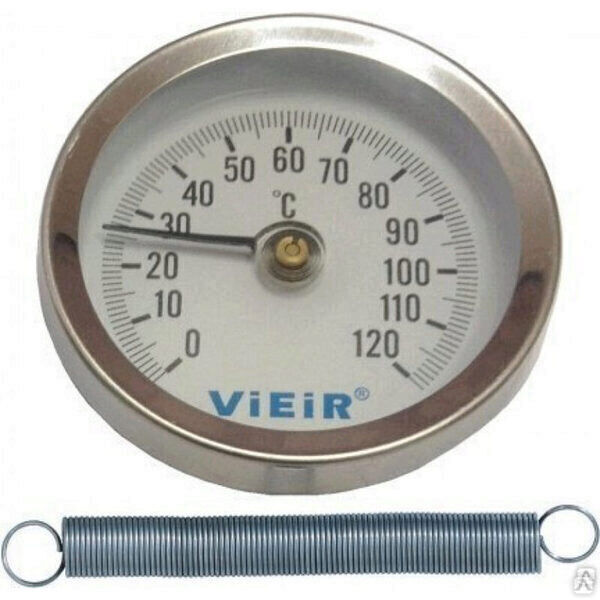 Термометр накладной с пружиной 120"С "ViEiR"(100/1шт) арт.YL17