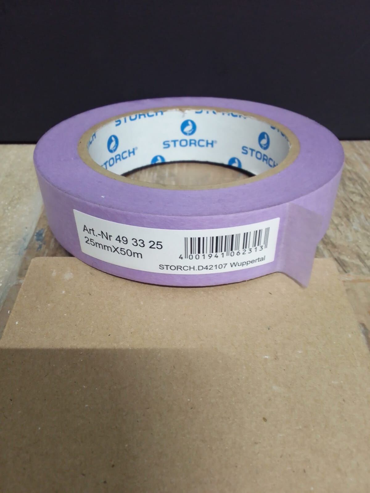 Лента малярная STORCH бумажная сверхтонкая, фиолетовая, 25мм х 50м (40шт)