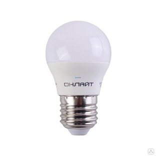 Лампа светодиодная LED 10вт Е14 белый матовый шар "PROMO ОНЛАЙТ" 