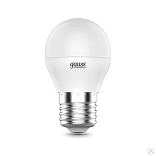 Лампа светодиодная LED 6 Вт 4100К белая Е27 Шар Gauss 