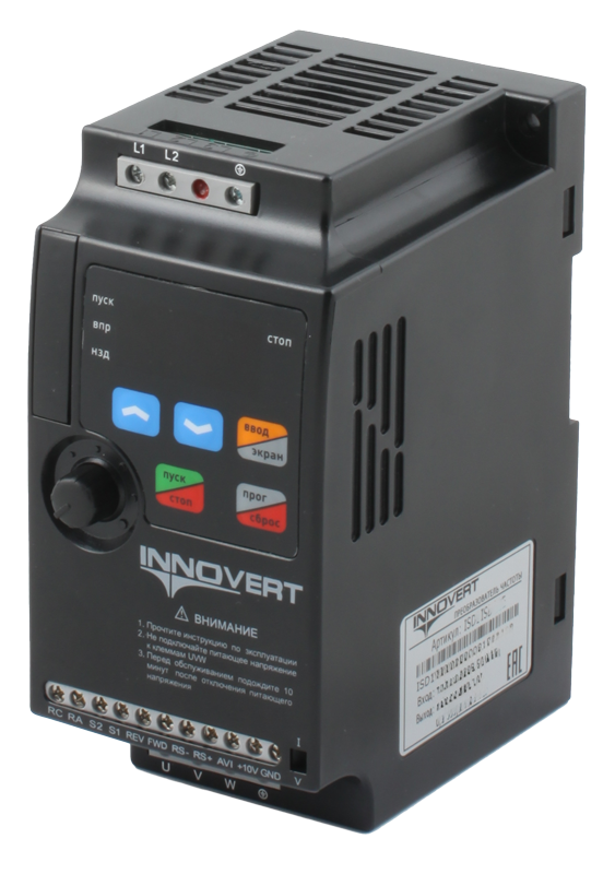 Частотный преобразователь INNOVERT ISD mini PLUS 0,09 кВт 220В 3-фазы ISD091M21E