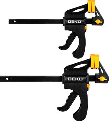 Струбцина быстрозажимная Deko CL160-2, 2 шт черно-желтый CL160-2 2 шт черно-желтый